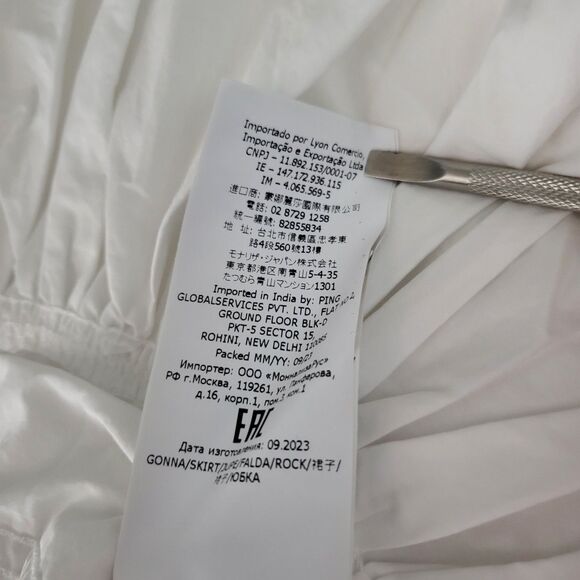 MONNALISA Skirt Girls 12 Blue White Star Print Cotton Made In Italy Ruffled - Picture 5 of 5